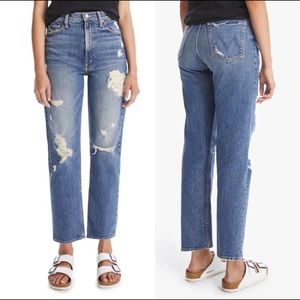MOTHER High Waist Study Hover Straight Leg Jeans Size 28 NWT